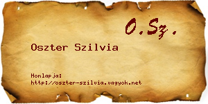 Oszter Szilvia névjegykártya