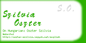 szilvia oszter business card